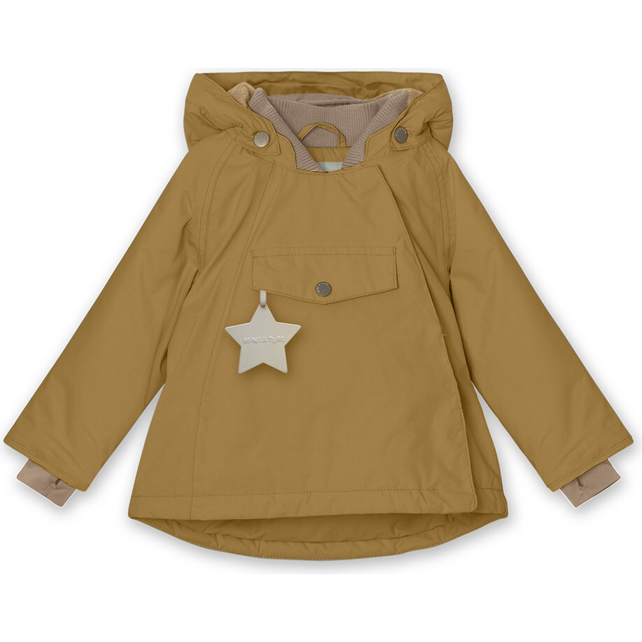 WANG Fleece Lined Winter Jacket, Medal Bronze - Parkas - 1
