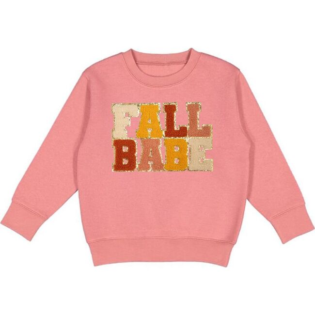 Fall Babe Patch Sweatshirt, Dusty Rose