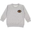 Football Patch Sweatshirt, Grey - Sweatshirts - 1 - thumbnail