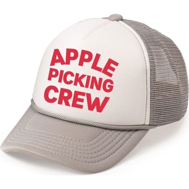Apple Picking Crew Trucker Hat, Grey