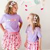 Unicorn Doodle Patch Short Sleeve T-Shirt, Lavender - T-Shirts - 2