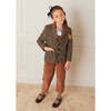 Check Tweed 3-Buttoned Blazer Jacket, Brown - Jackets - 2