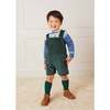 Corduroy Short Dungarees, Green - Overalls - 2