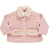 Girls Tony Jacket, Pink - Faux Fur Coats - 1 - thumbnail