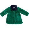 Girls Kate Coat, Emerald Faux Fur - Faux Fur Coats - 1 - thumbnail
