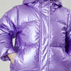 Girls Pete Puffer, Purple Metallic - Puffers & Down Jackets - 3