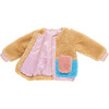 Girls Ruth Jacket, Camel Color Block - Fleece & Sherpa Jackets - 4