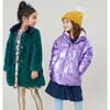 Girls Pete Puffer, Purple Metallic - Puffers & Down Jackets - 5