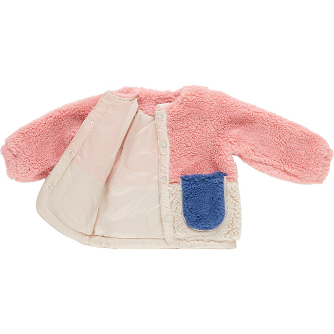 Girls Ruth Jacket, Pink Color Block - Fleece & Sherpa Jackets - 5