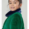 Girls Kate Coat, Emerald Faux Fur - Faux Fur Coats - 4