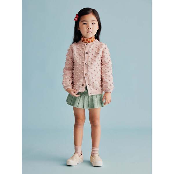 Skating Pond Knit Pleated Mini Yoke Skirt, Mojave - Misha