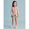 Popcorn Knit Buttoned Cardigan, Rosette - Cardigans - 2