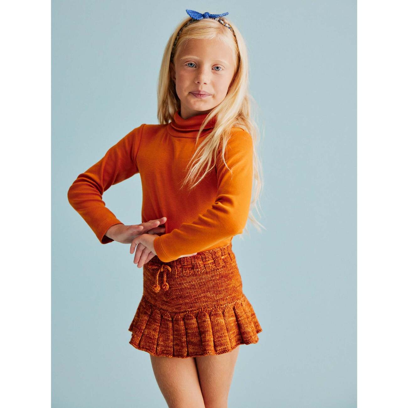 Skating Pond Knit Pleated Mini Yoke Skirt, Fox - Misha & Puff Skirts |  Maisonette