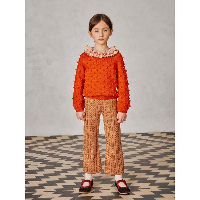Izzy Vintage Grid Wide-Leg Pant, Acorn - Pants - 2