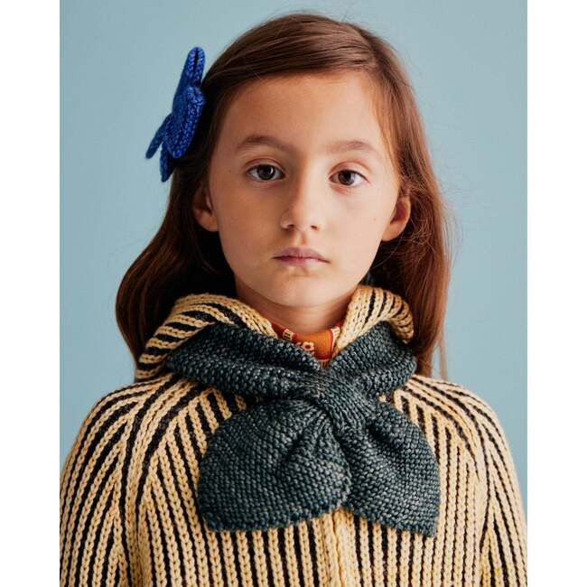 Sledding Knit Large Cross-Bow Neck Scarf, Camp Green - Scarves - 2