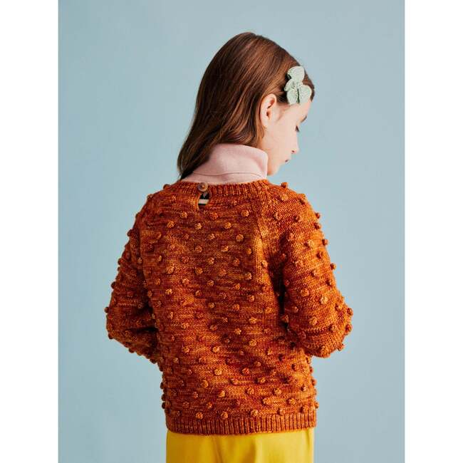 Popcorn Knit Long Sleeve Sweater, Fox - Sweaters - 3