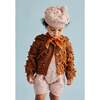 Popcorn Knit Ribbed Yoke Romper, Rosette - Rompers - 4