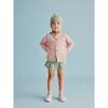 Popcorn Knit Buttoned Cardigan, Rosette - Cardigans - 4