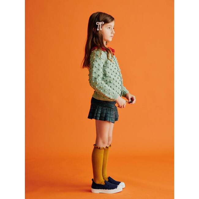 Popcorn Knit Buttoned Cardigan, Mojave - Cardigans - 5