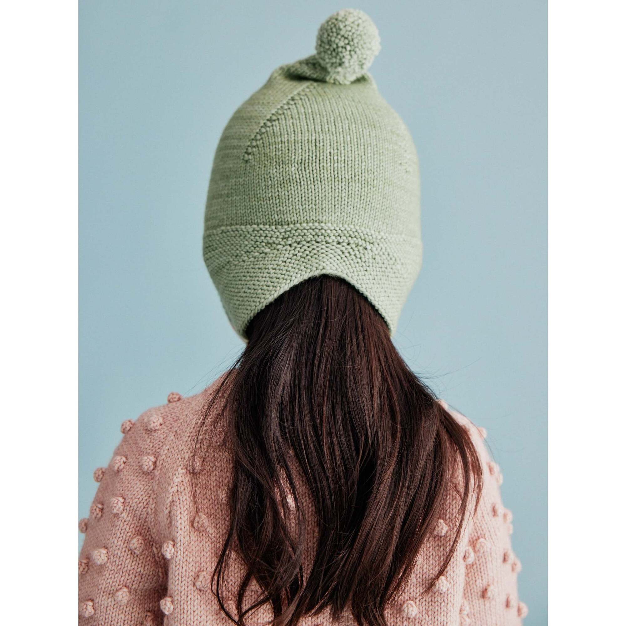 Pointy Peak Knit Pom Pom Tie-Neck Hat, Mojave - Misha & Puff Hats