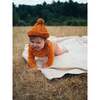 Garter Knit Pom Pom Hat, Fox - Hats - 3