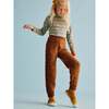Braided Knit Cuffed Jogger, Acorn - Pants - 4