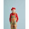Boiled Wool Knit Kitchen Plaid Overall, Bottle Green - Overalls - 4
