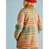 Boiled Wool Knit Kitchen Plaid Coat, Bottle Green - Jackets - 4