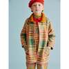 Boiled Wool Knit Kitchen Plaid Coat, Bottle Green - Jackets - 5