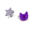 Halloween Rings, Violet & Grey Glitter - Rings - 1 - thumbnail