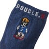 Embroidery Double B Crew Socks, Navy - Socks - 2