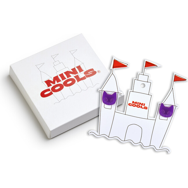 Cat Earrings, Violet - Earrings - 3