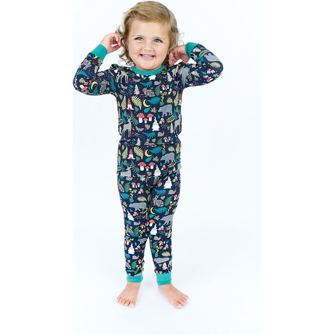 Night Forest Bamboo Long Sleeve Kids Pajama Pants Set - Pajamas - 3