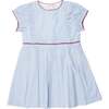 Gingham Pleated Dress, Blue - Dresses - 1 - thumbnail