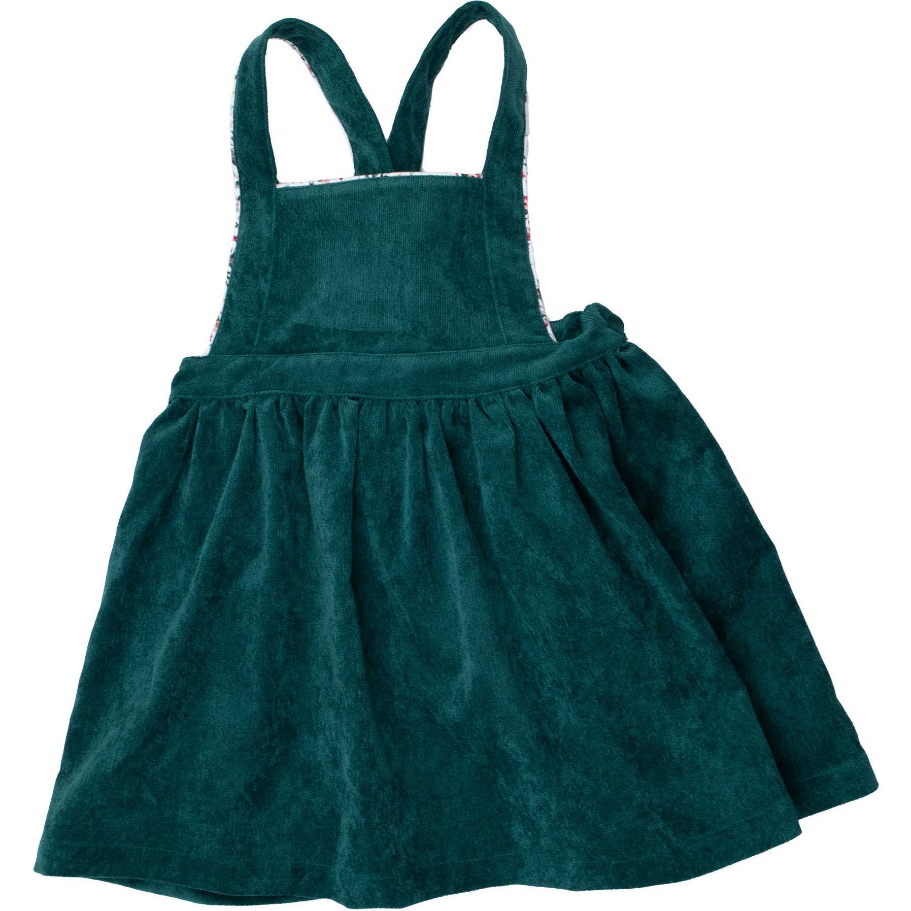 Corduroy Pinafore Dress, Green Cuclie Dresses Maisonette