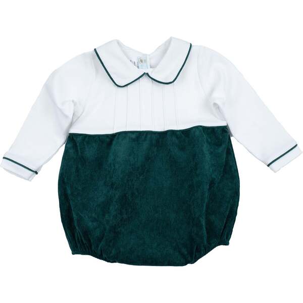 Me & Henry Cream/Green Arms Arlington Cosy Polo Romper