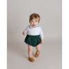 Elegant Jersey Corduroy Bubble Romper, Green - Rompers - 2