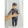 Ditsy Bamboo Two-Piece Set, Blue - Pajamas - 3