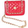 Red Faux Leather Chain Purse - Bags - 1 - thumbnail