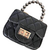 Black Faux Metalic Leather Purse - Bags - 1 - thumbnail