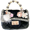 Black Velvet Flower BunnyCharm Purse - Bags - 1 - thumbnail