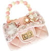 Pink Velvet Flower Bunny Charm Purse - Bags - 3