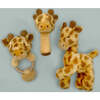 Personalized Three Little Giraffes Luxury New Baby Hamper, Blue - Mixed Apparel Set - 4