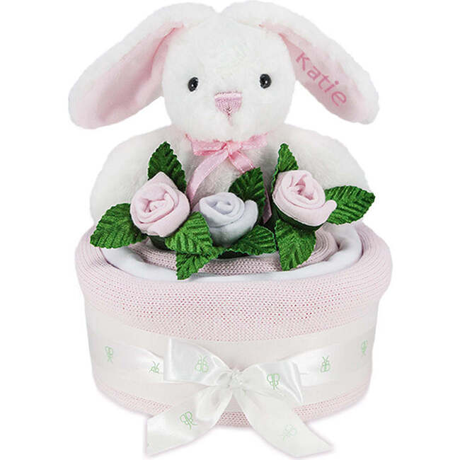 Personalized Little Pink Bunny's Blanket Cake