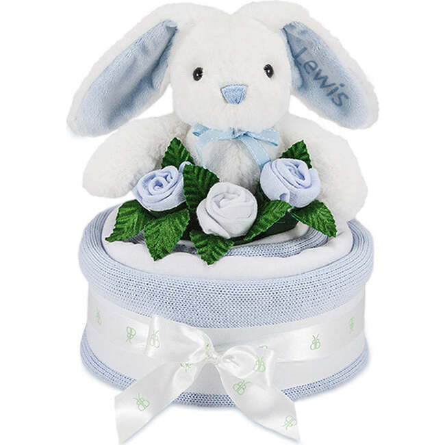 Personalized Little Blue Bunny's Blanket Cake