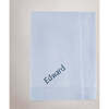 Personalized Knitted Baby Blanket, Blue - Blankets - 2