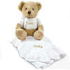 Personalized Bernard Bear and Crochet Blanket - Blankets - 1 - thumbnail