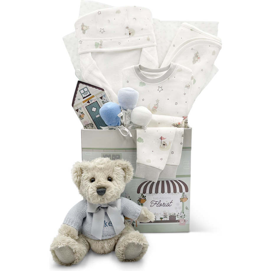 Personalized Berkeley's Little Love Snuggle Hamper, Blue - Mixed Apparel Set - 1