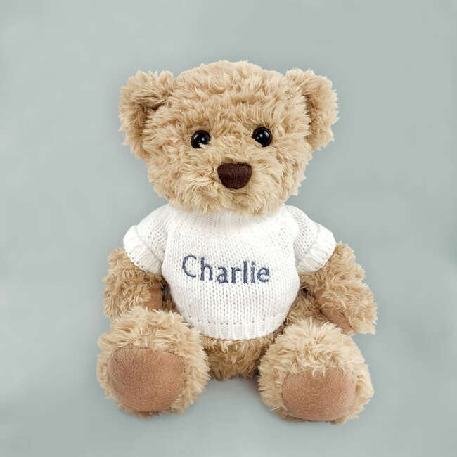 Personalized Bertie Bear with Blanket, Grey - Mixed Gift Sets - 3