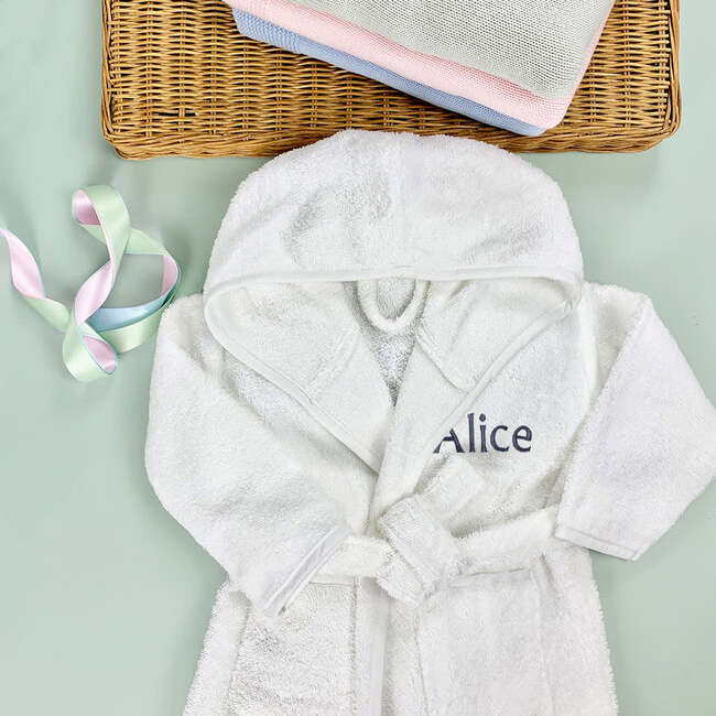 Personalized Bathrobe, Grey - Robes - 4